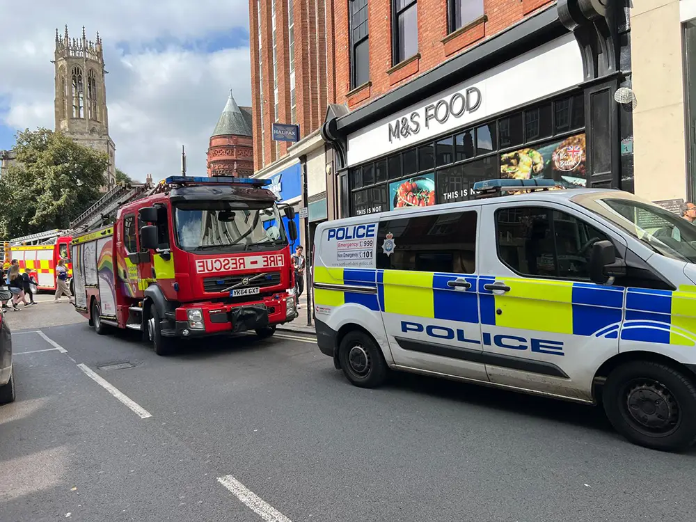 Police fire and ambulance crews called to M&S in York