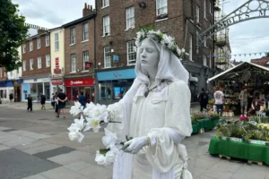 Waxwork or real? Flora statue bewilders York shoppers