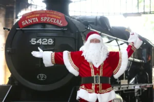 All aboard the Santa Special at the North Yorkshire Moors Railway