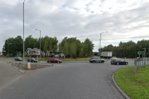 Search is on for BMW which left the scene after crash near Selby roundabout