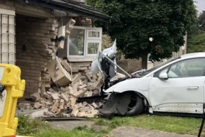 Car crashes into York house