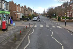Woman nearly run over on York zebra crossing