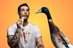 York duck Long Boi had the last quack when comedian Ed Gamble arrived in city