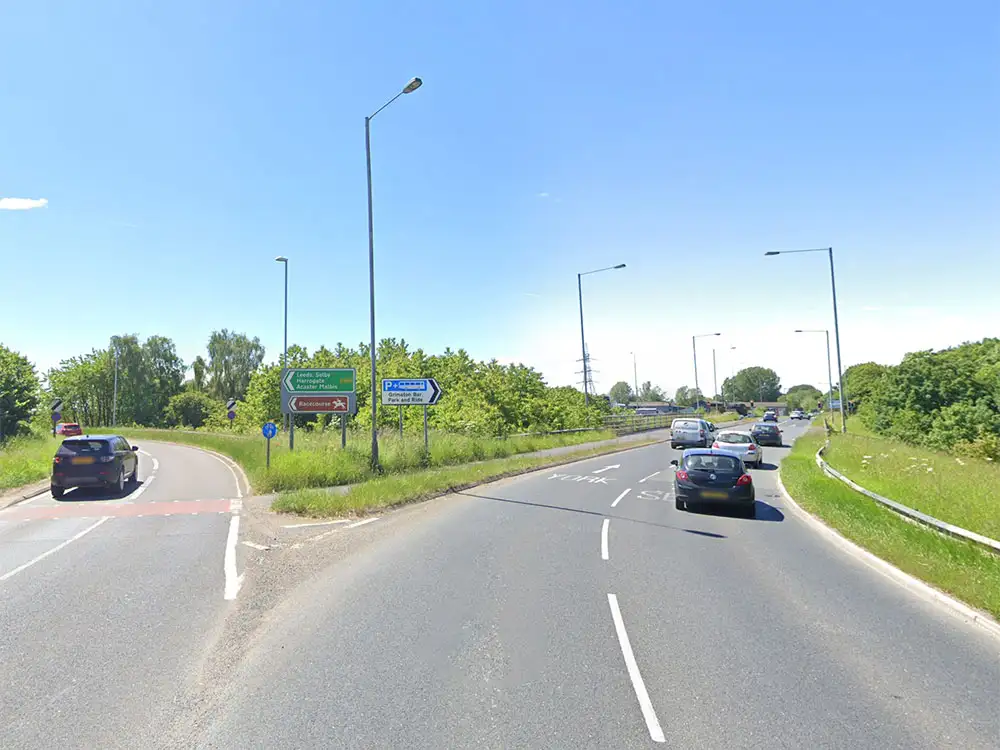 Teenager arrested after car driven wrong way on A64 near York