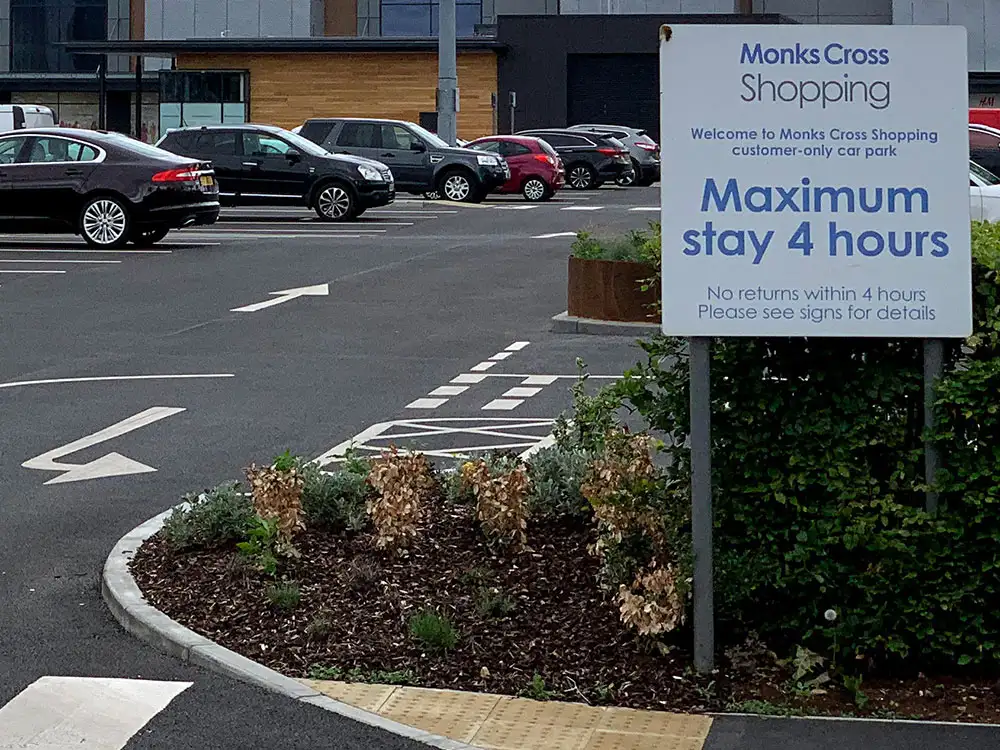 Mazda crashes into parked cars at York shopping centre