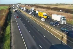 Crash on the A1M in North Yorkshire causing delays