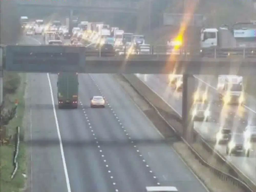 Lorry fire brought traffic to a halt on A1M in North Yorkshire