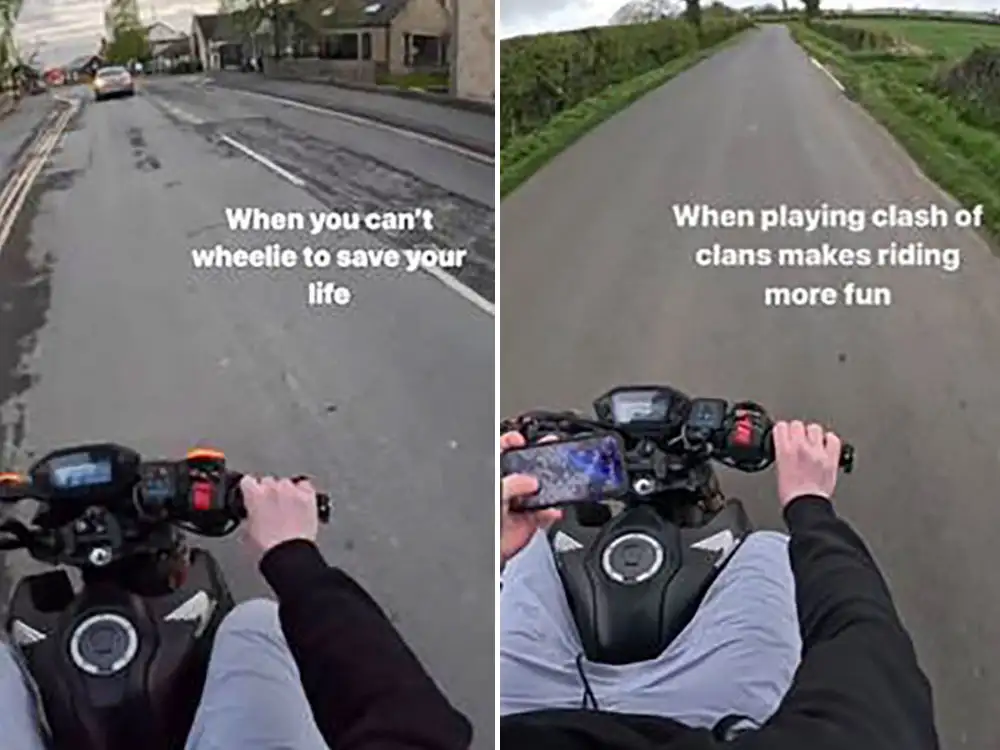 Biker banned for six months after sharing wheelie videos on Instagram