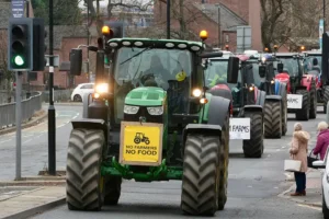 Watch: Angry farmers bring their tractor protest onto York’s streets