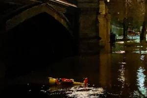Youngsters throw York Christmas nutcracker into the River Ouse