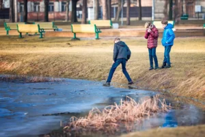 ‘Incredibly dangerous’: Police issue warning after children seen playing on ice in York