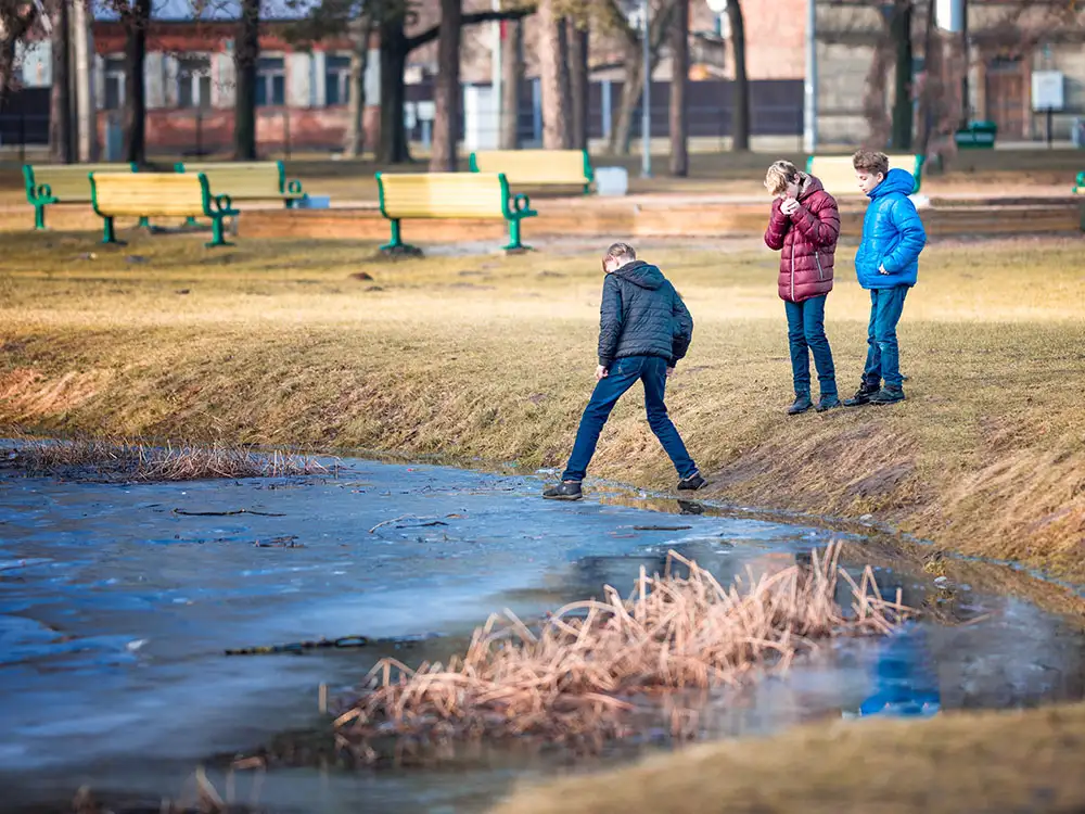 ‘Incredibly dangerous’: Police issue warning after children seen playing on ice in York