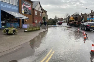 Busy York road flooded after water mains burst