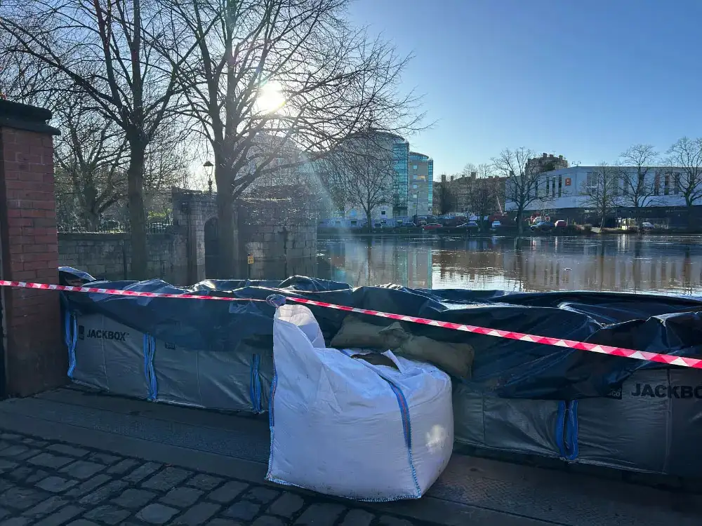 Sandbags brought in after York floodgate fails