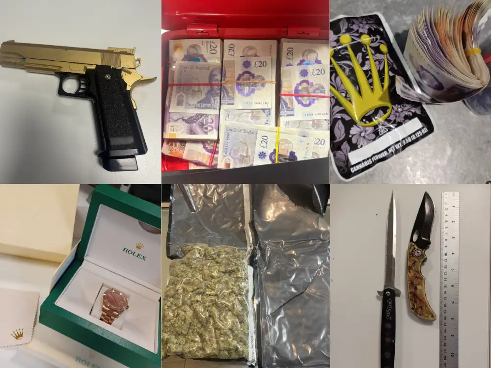 Cash, weapons and suspected drugs seized during York raid