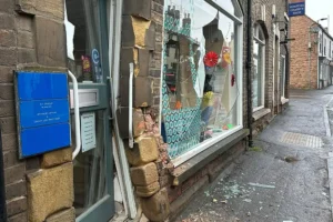 Truck crashes into business in Malton