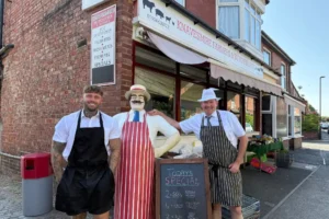 ‘People ask if I do OnlyFans!’ York butcher goes viral in topless TikTok