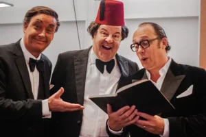 The Last Laugh cast pay 'emotional' visit to see Eric Morecambe’s joke books in York