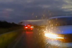 Watch: Police car narrowly avoids collision on A64 due to another driver's carelessness