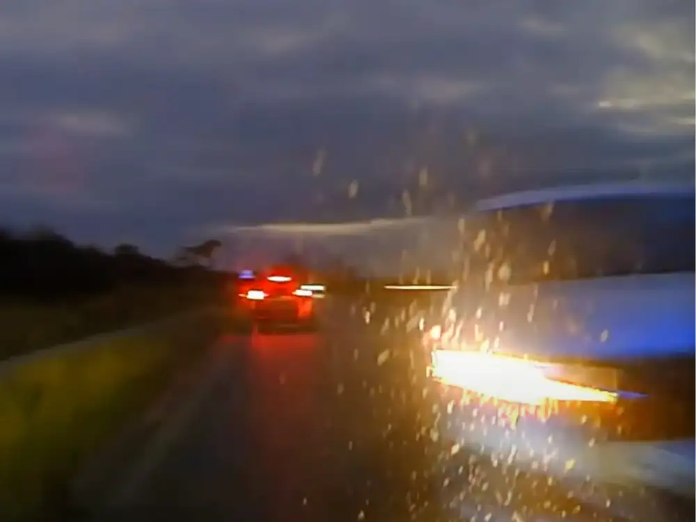 Watch: Police car narrowly avoids collision on A64 due to another driver’s carelessness
