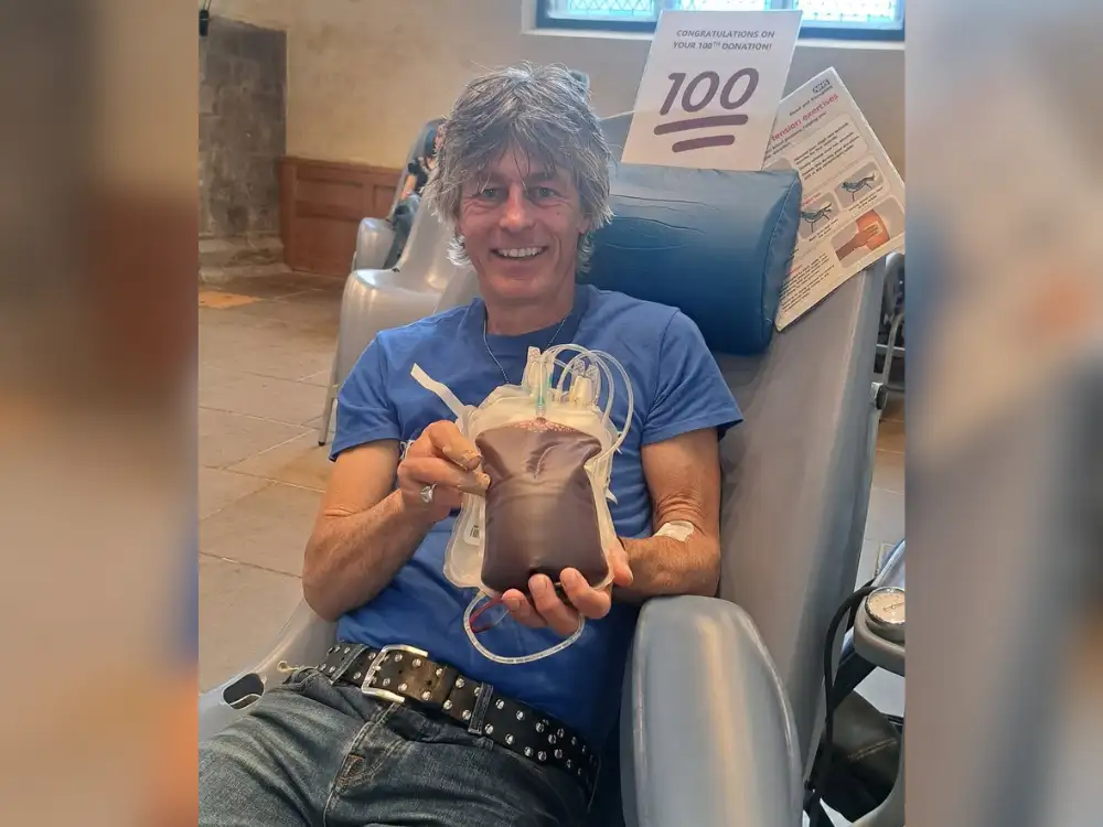 York man with rare blood type clocks up 100th donation – and urges others to do the same