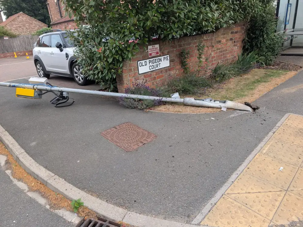 First fixed speed camera in North Yorkshire knocked over on day one