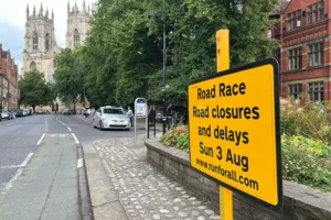 Here are all the road closures for the York 10K 2025
