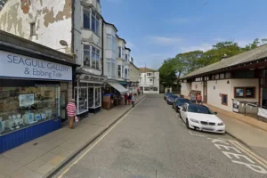 Car crashes into the front of a shop in Filey