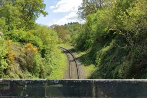 Crews tackle railway embankment fire