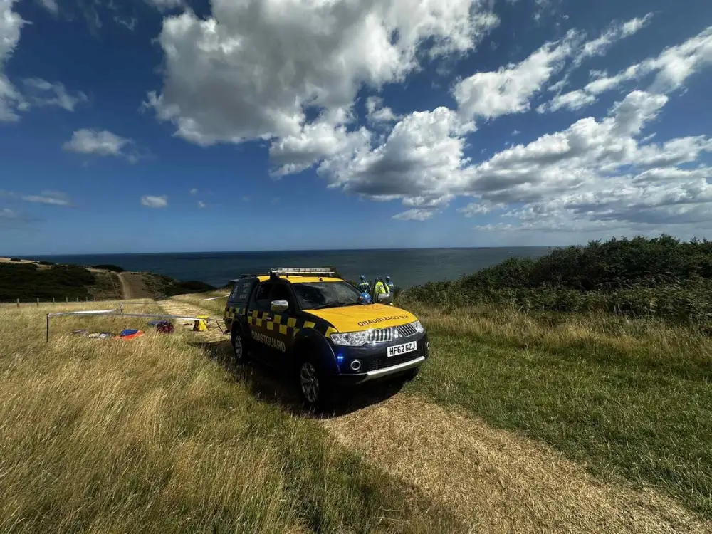 Dog rescued after 150ft cliff fall in North Yorkshire