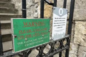City Walls walkway partially closed for conservation work