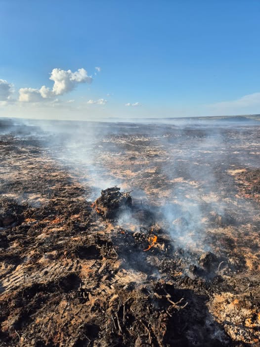 Langdale Moor – More fire flare-ups and a large  explosion