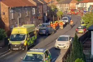 Updated: Two taken to hospital after car crashes into house near York