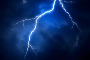 Lightning strikes wind turbine in North Yorkshire