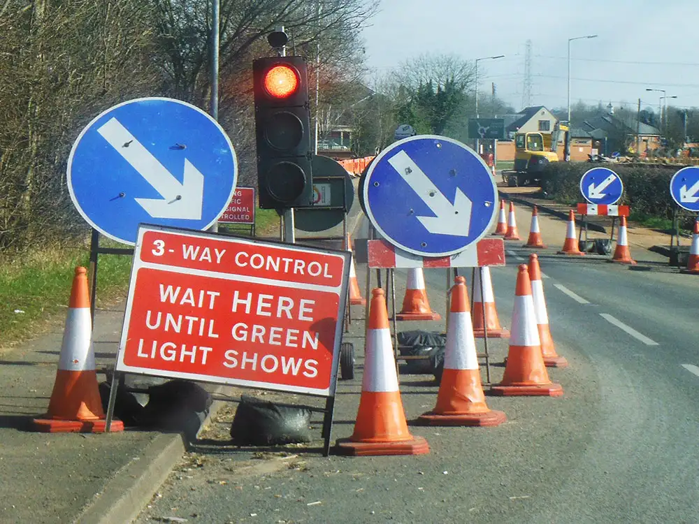 Temporary traffic lights causing delays on A19 near York