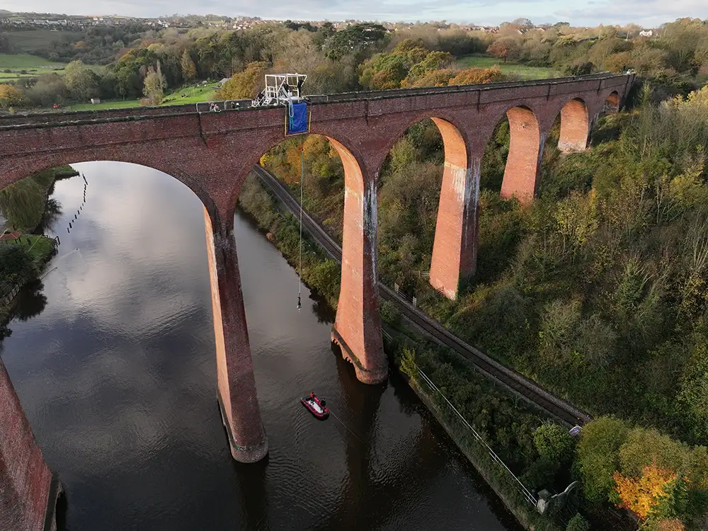 The ultimate head rush? Bungee jump from North Yorkshire viaduct is the only one of its kind