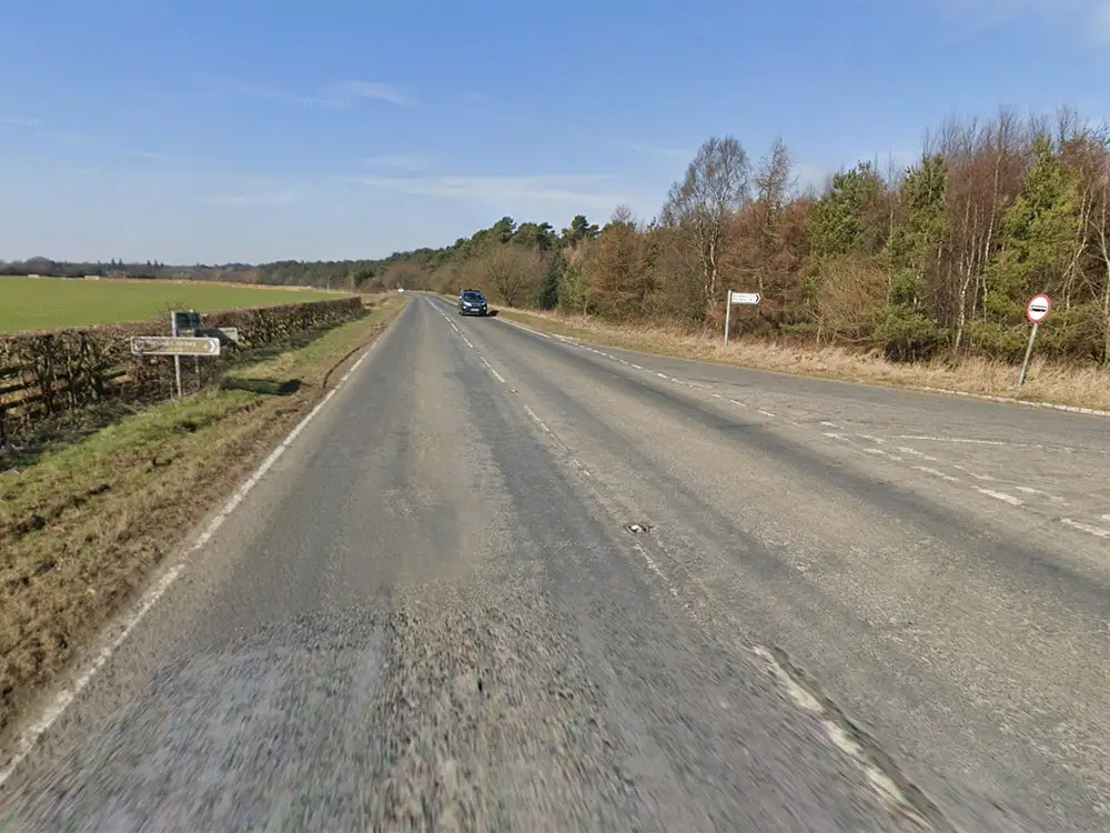Paramedics treat occupant of car after it hit a deer on North Yorkshire road