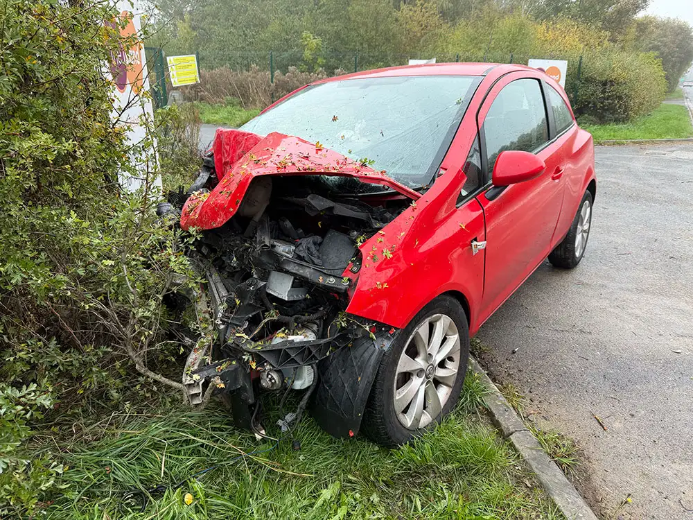 One person taken to hospital after car and lorry crash on York road