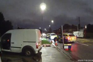 Man in a van arrested after stolen property recovered