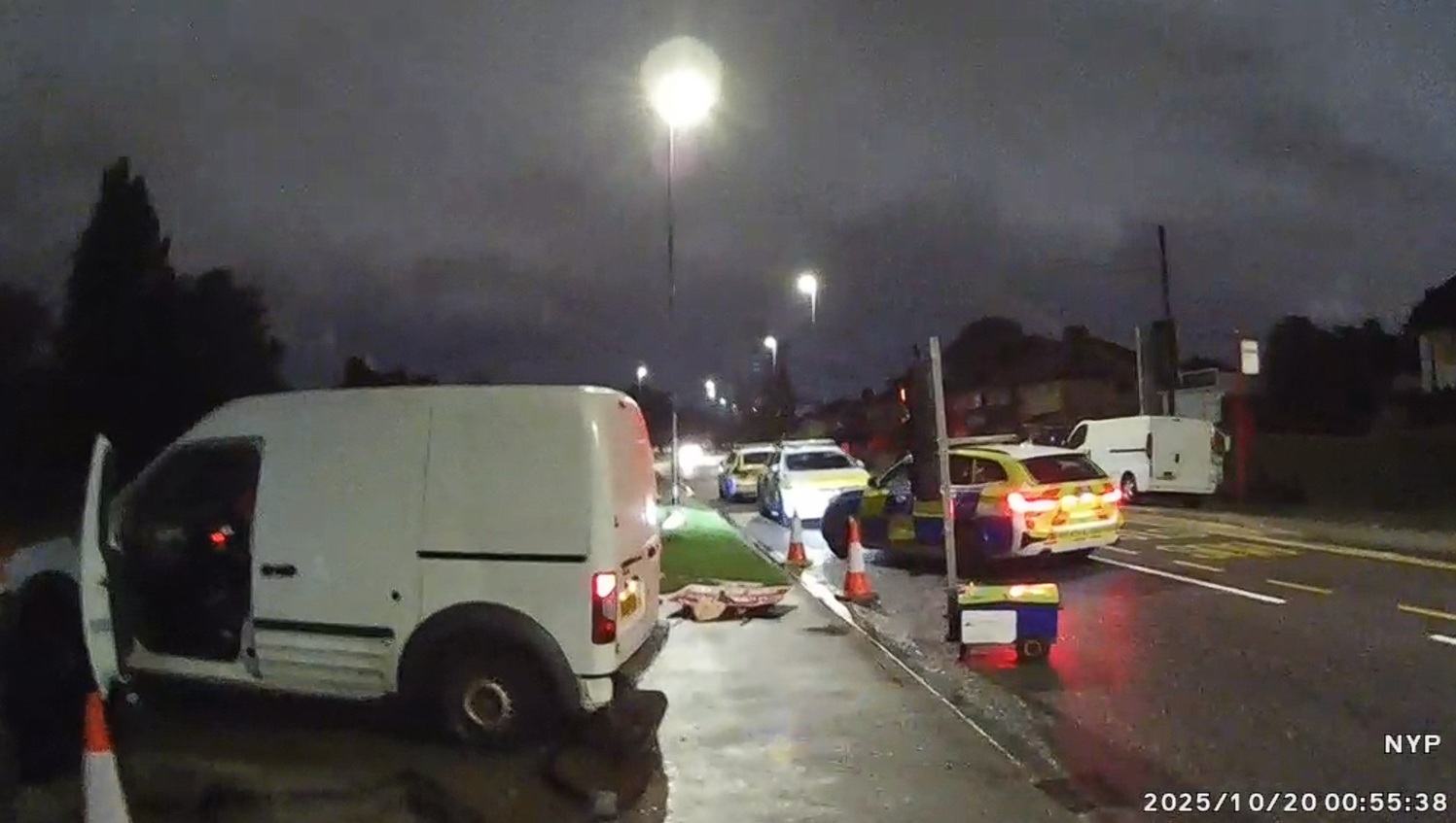 Man in a van arrested after stolen property recovered