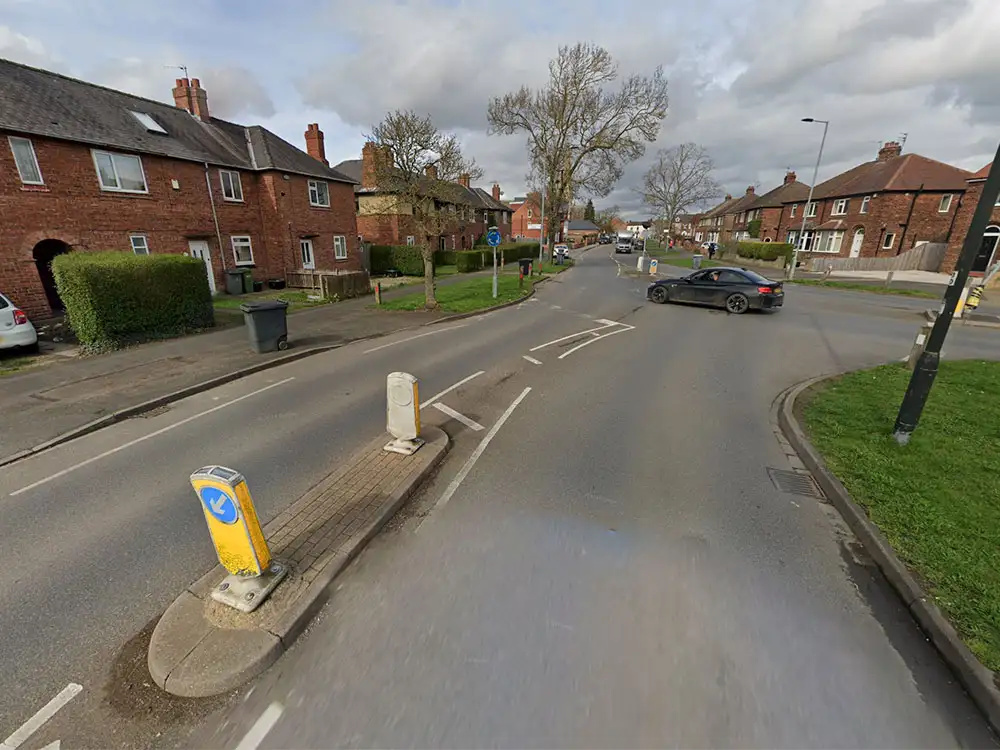 Van abandoned in middle of busy York road