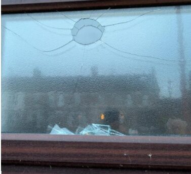 Youths deliberately damaged scout hut window