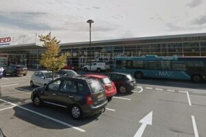 Tesco car park bus stop causing delays around Catterick