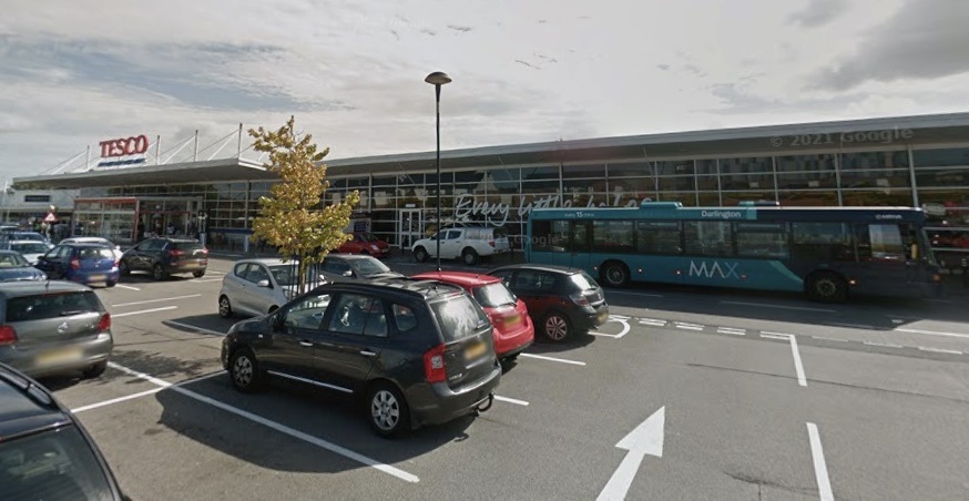 Tesco car park bus stop causing delays around Catterick