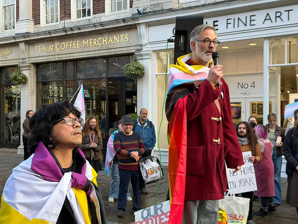 Trans rights rally in York outnumbers flagger protest as police watch ...