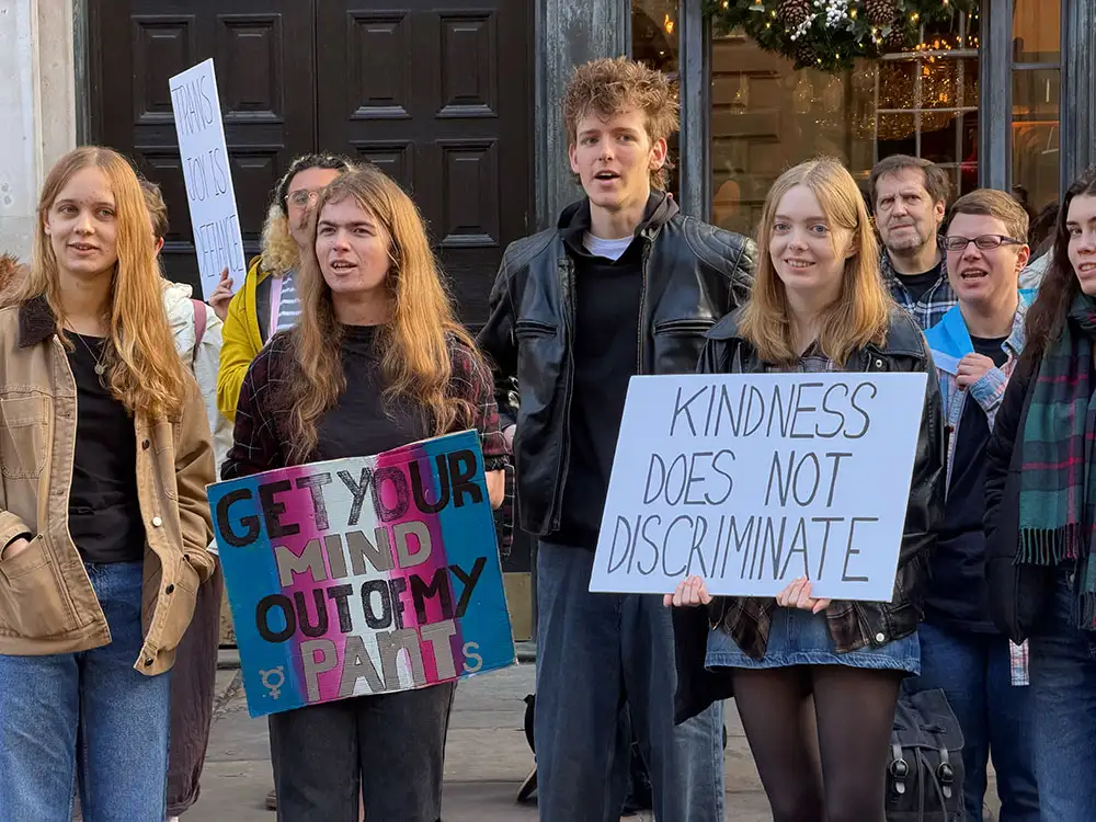 Protest by Trans rights activist in York