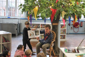 Pictures: York children now have a tree right in the middle of their school library!