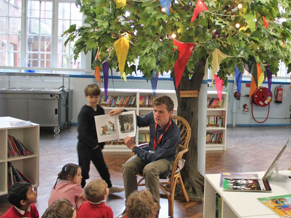 Pictures: York children now have a tree right in the middle of their school library!