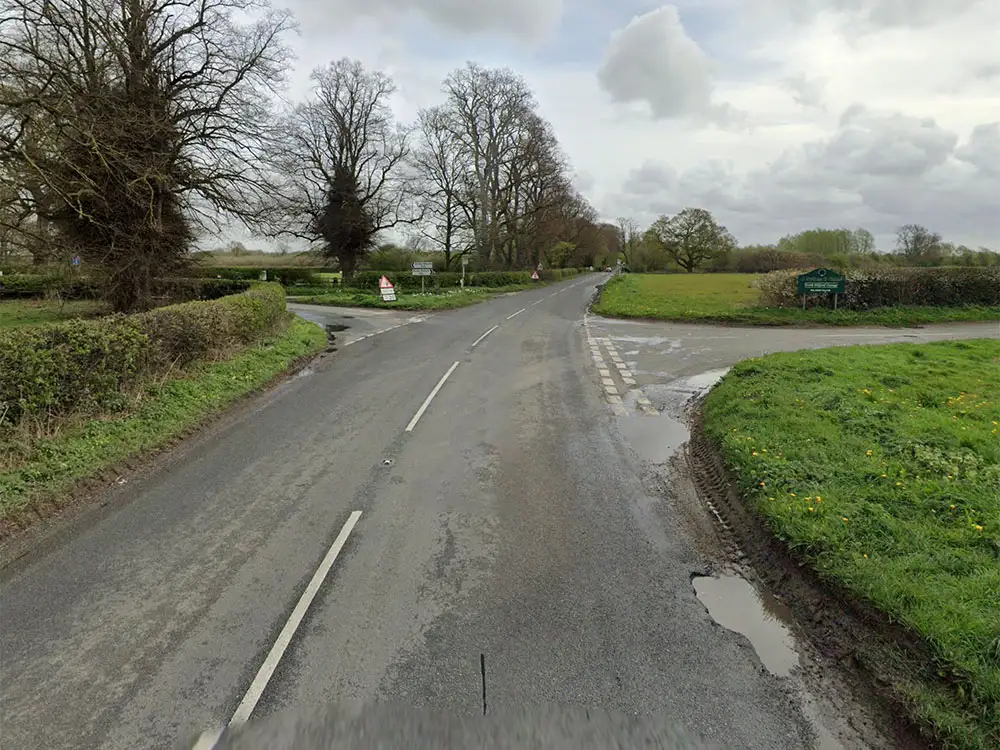 Car ends on its side in a ditch after crash near North Yorkshire village