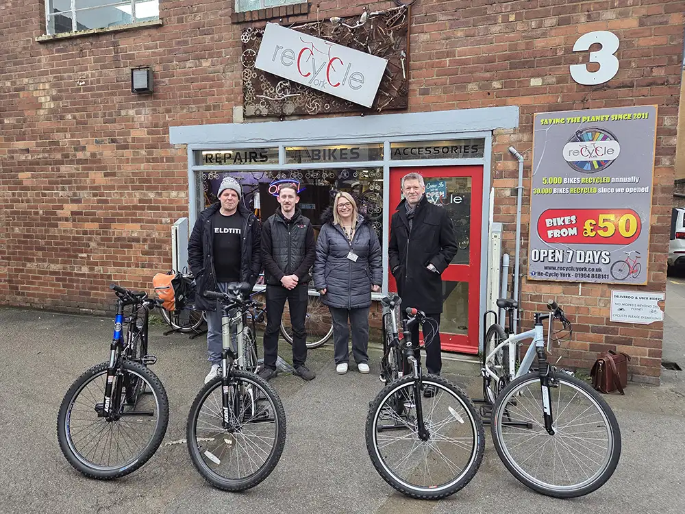 ‘It makes a huge difference’ – York Central donate bikes to vulnerable people in York